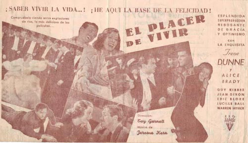 [Programa de mano de película]. El placer de vivir.