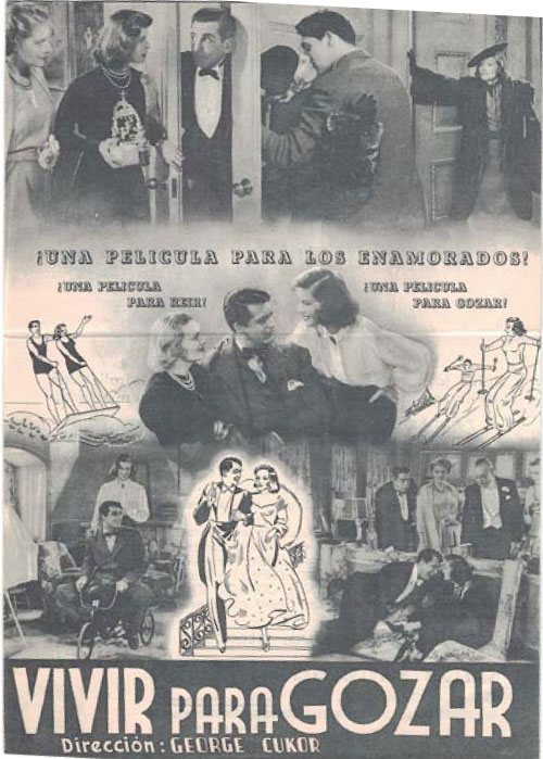 [Programa de mano de película]. Vivir para gozar