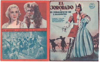 [Programa de mano de película]. El jorobado o El juramento de Lagardere