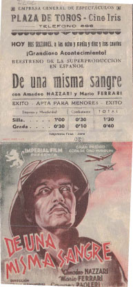 [Programa de mano de película]. De una misma sangre