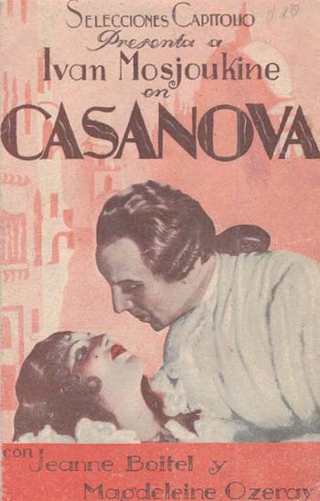 [Programa de mano de película]. Casanova.