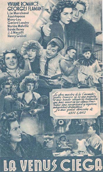 [Programa de mano de película]. La Venus ciega
