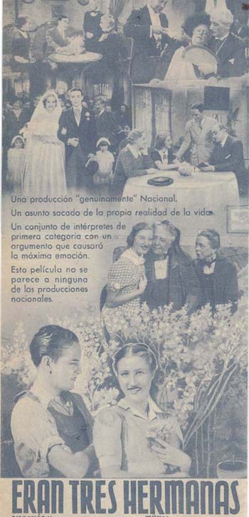 [Programa de mano de película]. Eran tres hermanas